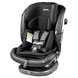 Peg Perego Primo Viaggio All-in-One Convertible Car Seat – Newborn to 10+ Years – 5-120 lbs – Height Adjustable & Slim, 100% FR-Free, Made in Italy, Licorice (Black)