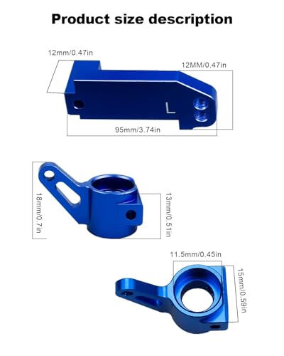 Bloques de dirección Traxxas 1/10 2WD aluminio Rustler Stampede Nitro Slash 3736 2