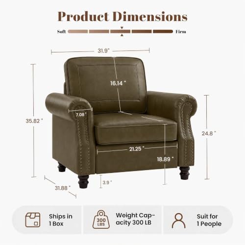 Image of Kingfun Vintage Faux Leather Sofa