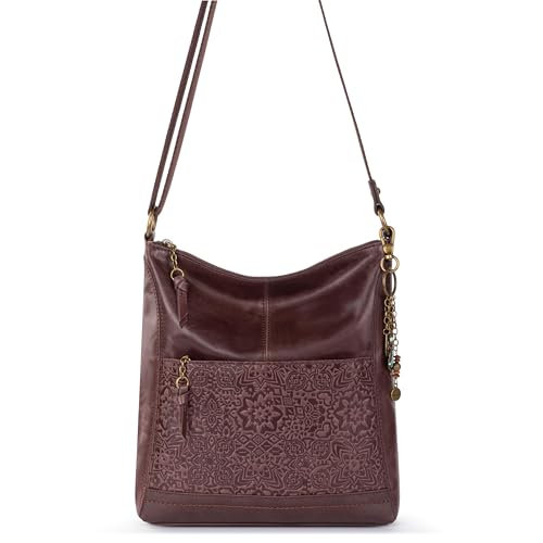 Image of The Sak Lucia Leather Crossbody Purse - Premium Leather Women's Handbag for Everyday & Travel - Cross Body Bag With Zipper