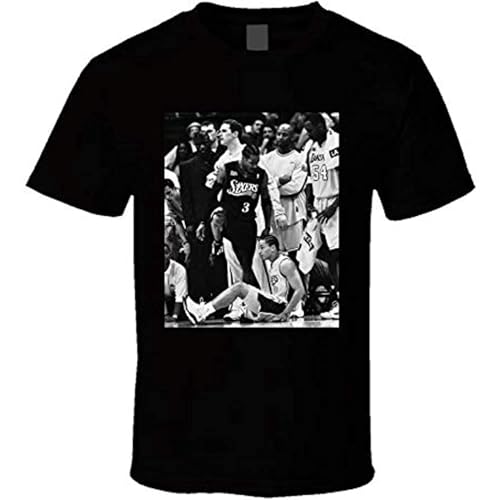 New Allen Iverson Steps Over Tyronn LUE - Camiseta para hombre, color negro, Negro, XL