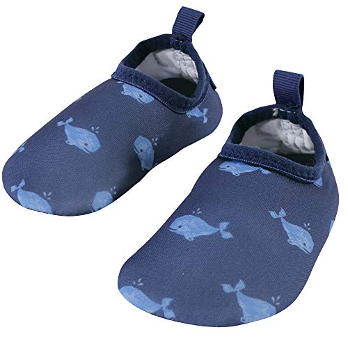 Hudson Baby Baby, Kids and Adult Water Shoes for Sports, Yoga, Beach and Outdoors, Baby and Toddler Blue Whales, 12-18M/5 Toddler
