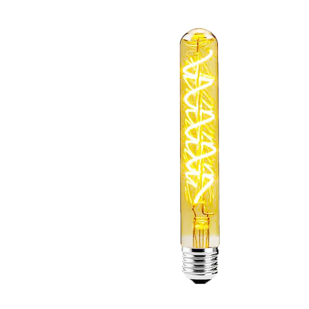 BANGSHUO Pack of 1 E27 6w T30-185mm LED Edison Vintage Filament Dimmable Tube Bulb(60W Halogen Bulb Equivalent) E27 Retro Tube 600LM Warm White 2700k