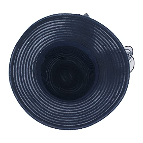 Haoohu Women's Church Derby Hat Wide Brim Bow Bucket Hat Wedding Dress Hat Fascinator Bridal Tea Party Hat Navy Blue #TOP3