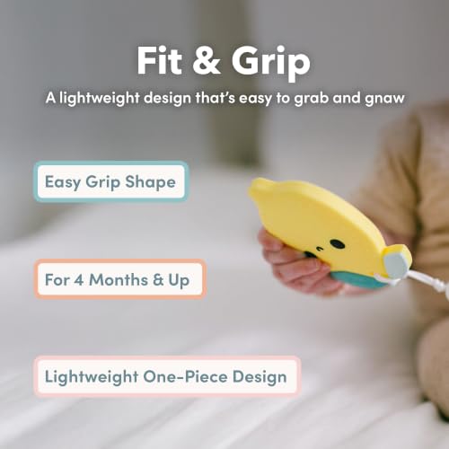 Image of Loulou Lollipop Silicone Teether for Babies 4 Months and Up, Textured Teething Toy for Sore Gums, BPA-Free Food-Grade Silicone, Easy to Hold, Dishwasher & Freezer Safe, Pretzel Dog