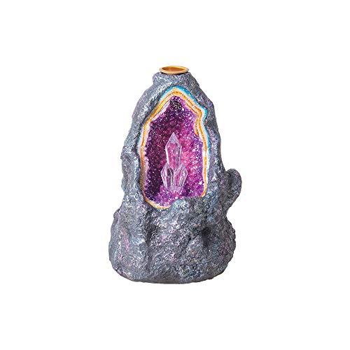Fujima Crystal Cave Backflow Incense Burner W/LED Light - 6.5