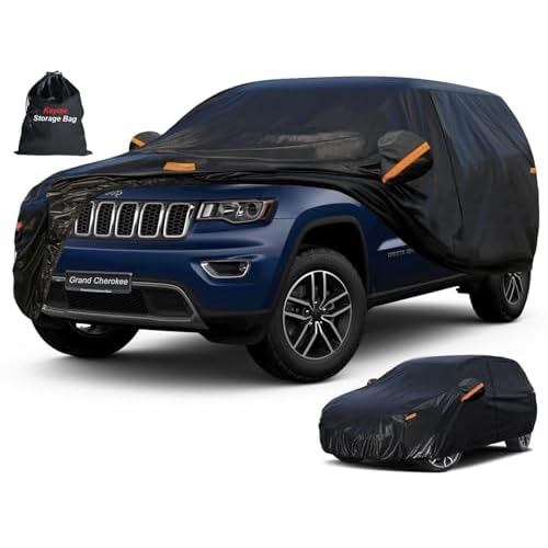 Kayme 7 Layers SUV Car Cover Custom Fit for Jeep Grand Cherokee (2010-2025) Waterproof All Weather for Automobiles, Outdoor Full Cover Rain Sun UV Pro