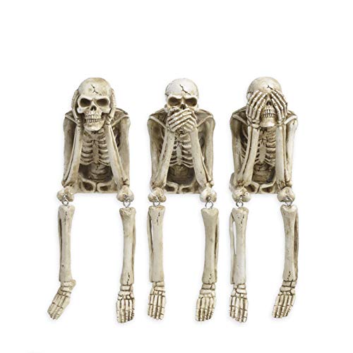 Figuras de Halloween Conjunto de 3 Calaveras Realistas miniatura 1