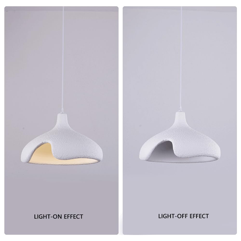 Lampa wisząca ze styropianu o wysokiej gęstości, regulowana podstawa E27, kształt kamienisty, w stylu Wabi-Sabi, idealna na wyspę kuchenną, do biura, na balkon, kawiarnię lub winiarnię.