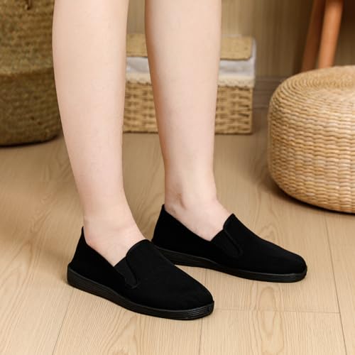 30 Pairs Homeless Supplies Bulk Tennis Shoes for Homeless Men Women Winter Black House Shoes for Guests Bulk Charitable Supplies Sizes S, M, L4