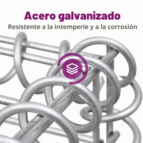 Gaviones de jardín vidaXL 200x50x100 cm, la solución de malla metálica para delimitar con estilo 7