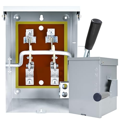 100 Amp General Disconnect Switch Box 2 Pole Non-Fused AC Safety Switch NEMA-3R Enclosure Anti Corrosion and Rust Prevention with Ground Kit for Outdoor&Indoor (100A-2P)