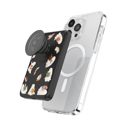 Image of PopSockets PowerPack for MagSafe, Portable Phone Charger, Magnetic Wireless Portable Charger, 5000mAh, Halloween PopSocket - Spooky Book Club