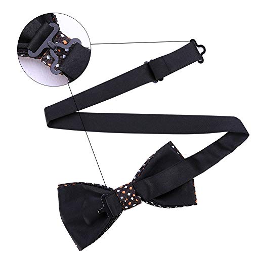 Image of AUSKY 8 PACKS Elegant Adjustable Pre-tied Bow Ties for Men Boys (1&4&5&6&8 Pack for option)