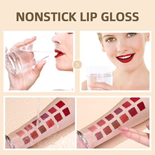 HQDA 12 Colors Matte Liquid Lipstick Set Velvety Lip Gloss Lip Kit Waterproof Long Lasting Wear Durable Nude Lip Gloss Beauty Cosmetics Gift Box Set (Set A), Pack Of 1 - Image 6