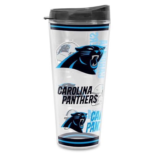 Image of Rico Industries NFL Football Carolina Panthers Double Wall 20oz Tritan Tumbler