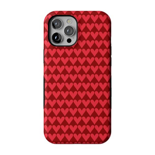 Casely iPhone 12 Pro Max Case | Crazy in Love | Red Hearts | Bold Protective Design | Compatible with MagSafe