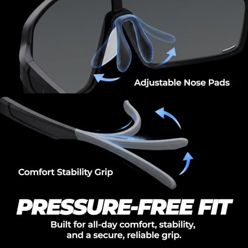Image of grinderPUNCH Sports Sunglasses Lightweight Baseball Cycling Glasses UV Protection for Mountain Bike Running Hiking Fishing