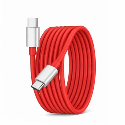 Image of OnePlus Original USB C to C Cable 5FT Fast Charging & Data Sync - Warp /Dash Charge Compatible with OnePlus Nord CE|2|3|CE2|CE3|6|6T|7|7 Pro|7T|8|8 Pro|8T|9|9 Pro|9R|9RT|10R|10 Pro|11|11R|12 Series