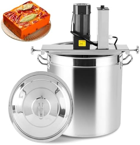 Automatic Pot Stirrer Mixer - Commercial Food Mixer with Adjustable Speed, Stainless Steel 4-Blade Scraper for Hot Pot, Soup, Sauces & Seasonings - Efficient Kitchen Tool