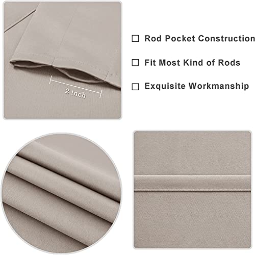 Dwcn Blackout Valance Rod Pocket Window Valance Curtains 60 X 18 Inch Long,1 Panel, Camel #TOP4