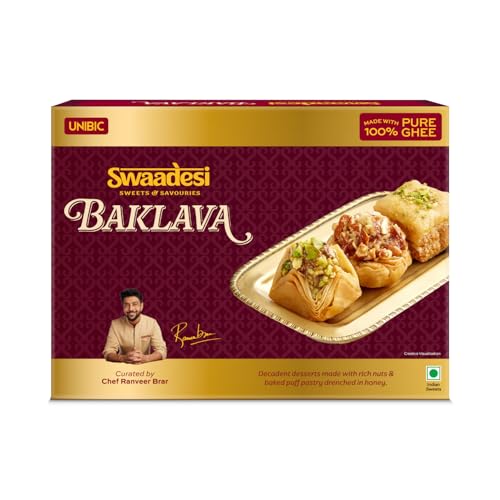 Unibic Swaadesi Assorted Baklava Box | 200 gm| Gift Box (B0D7ZX8YK2) Amazon Price History, Amazon Price Tracker