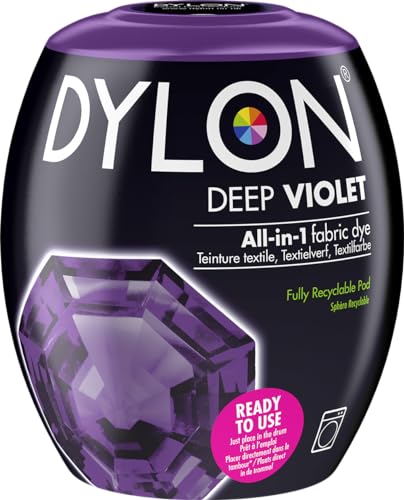 Dylon Washing Machine Fabric Dye Pod for Clothes & Soft Furnishings, 350g – Deep Violet