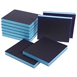 TIDTALEO 10Pcs Blue Thin Sanding Sponges 800/1000 Grit Washable Blocks for Wet and Dry Sanding Wood Metal Plastic Furniture Manual Pads for Industrial Use