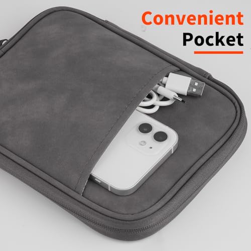 Image of HoYiXi Universal Sleeve Bag for 6 inch,6.8 inch,7 inch Kindle Paperwhite /Colorsoft 2024-2012 Compatible with 6 inch-6.8 inch All-new Kindle /Kobo /Tolino /Sony,6 inch EReader with Anti-Drop Protective Cover,Grey