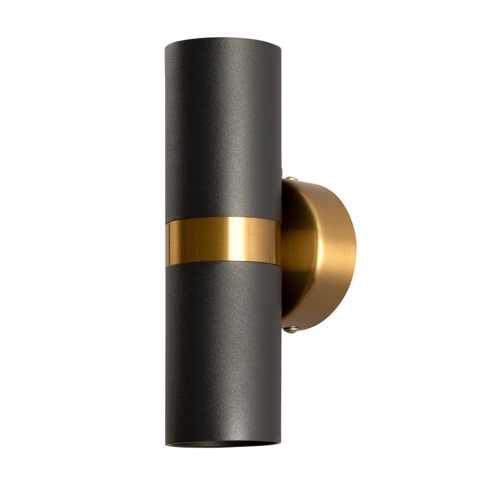 Lámpara de pared con enchufe para oficina, aplique interior negro sin obras 8