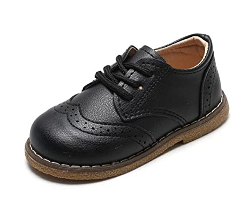 Boy's Girl's Classic Lace-Up Oxford Shoes Comfort School Uniform Dress Loafer Flats