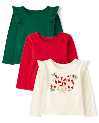 Image of The Children's Place Girls' Long Sleeve Knit Fashion Shirt