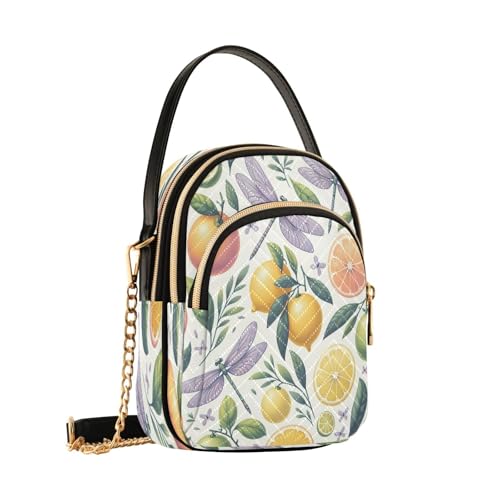 Oranges Lemons Shoulder Bags for Women Retro Classic Handbag Purse Small Purses with Chain2