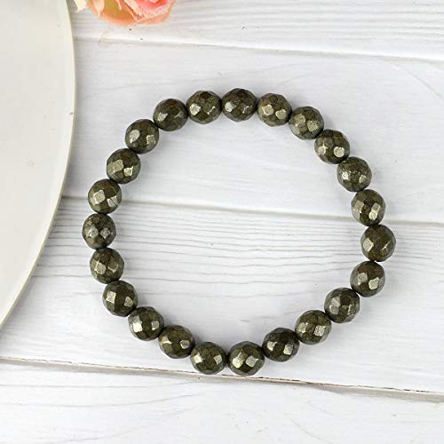Image of Reiki Crystal Products Natural Crystal Stone 8 mm Faceted Diamond Cut Beads Bracelet for Men & Women | Reiki Charged Gemstone Bracelet | Multiple Stone Variants Available