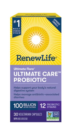 Renew Life Probiotics Ultimate Flora 100 milliards cultures actives 30 capsules végé