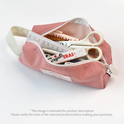 Image of Monolike Ocean Navy Archive Block Pen Case - Pencil Pouch, Portable Pencil Bag, Office Pouch Case