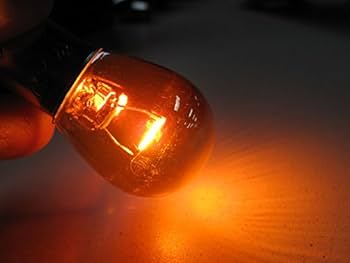 Amazon | 12V S25 ステルス球 オレンジ シングル球 180° メッキ