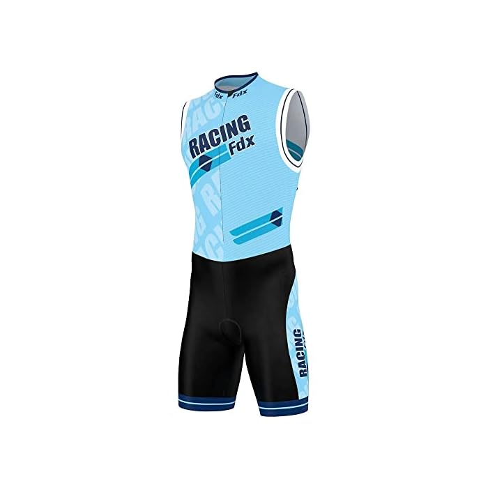 FDX Men Triathlon Tri Suit Padded Compression Running Swimming Cycling