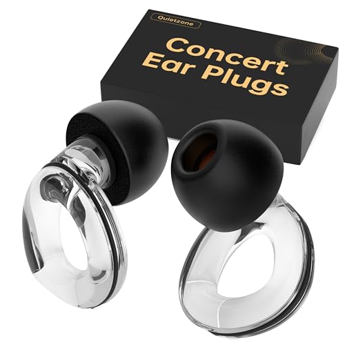 Ear Plugs for Concerts, QuietZone High Fidelity Hearing Protection for Concerts and Musicians,...