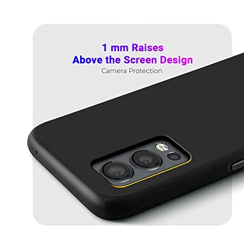 Image of LIRAMARK Liquid Silicone Soft Back Cover Case for OnePlus Nord 2 5G (Black)