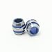TIKING 2pcs 12mm Titanium Ti Barrel Shape Knife/Zipper Pull Jewelry Paracord / Lanyard Beads-Blue