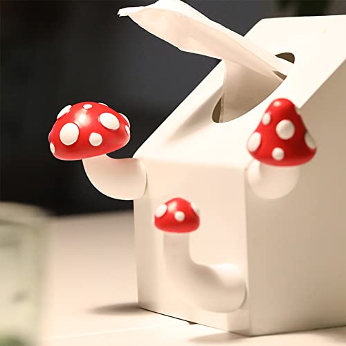 3 imanes decorativos de resina en forma de seta miniatura 3