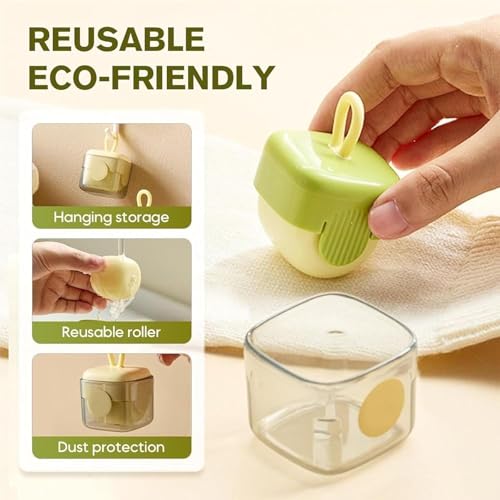 Image of Mini Portable Square Lint Roller | Sticky Roller for Pet Hair, Dust & Debris Removal | Reusable Lint Remover for Clothing, Purse, Travel & Home Use (Lint Roller)