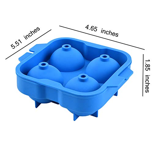 Molde de bola de hielo grande de silicona para whiskey 2 pzas miniatura 2