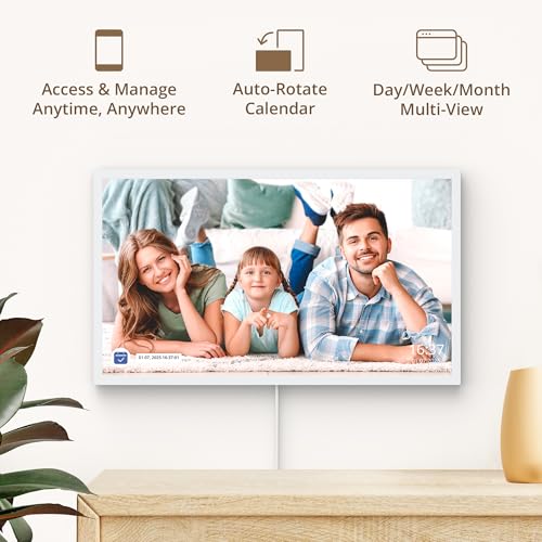Image of Dragon Touch 27 inch Digital Calendar Chore Chart - 1080P Full HD Interactive Touchscreen, Smart Family Planner, Hearth Display Digital Calendar Wall & Desk Mountable for Seamless Scheduling