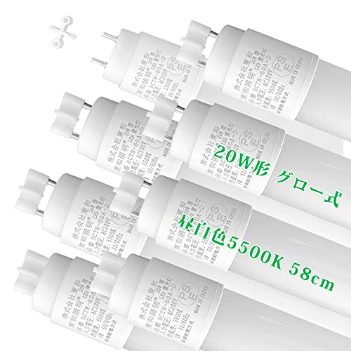 LEDu 20W`  58cm O[̏ƖɑΉ LEDǌu u 20W` F 5500K dLEDv d9W G13 T8 LEDv S Px950LM r[p270x ߓd^Cv 8{