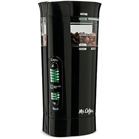 Mr. Coffee 12 Cup Electric Coffee Grinder with Multi Settings, Black, 3 Speed - IDS77