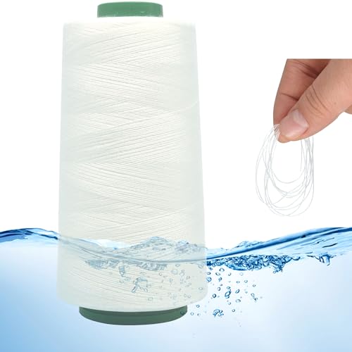 1000m Water-Soluble Thread Spool,Water Soluble Yarn Dissolves Quickly in Water,White