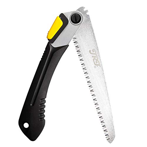 JRF Folding Pruner Saw,Shaped Sawtooth Blade with Heavy Duty Handle for Bone, Dry Wood, Trimming Branches, Camping, Clearing Forest Trails, Hunting