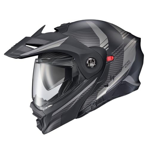 ScorpionEXO AT960 Modular Adventure Street Motorcycle Helmet with Bluetooth Ready Speaker Pockets DOT ECE Approved Monk (Phantom - X-Large)
